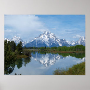 Poster Reflexão da montanha de Teton