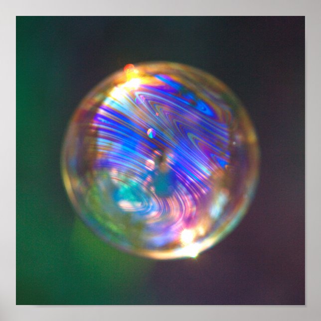 Poster Reflexão de Bolha Flutuante (Frente)