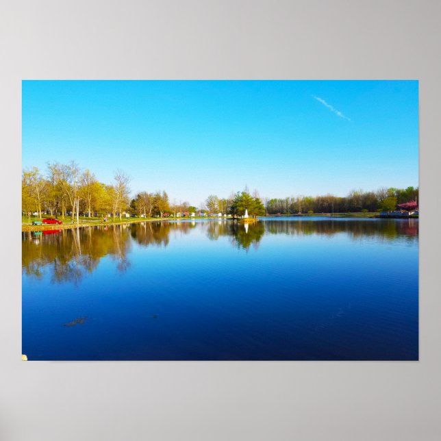 Pôster Reflexão do lago Leste (Frente)