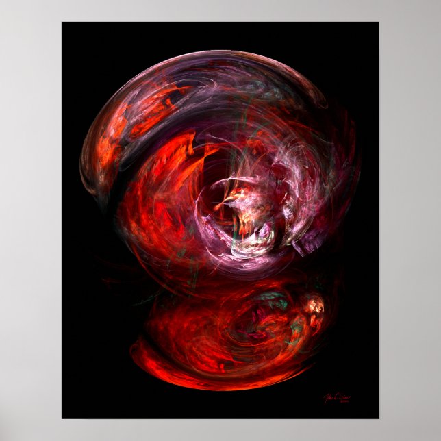 Pôster Reflexão Em Vermelho (Frente)