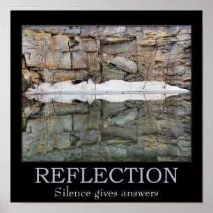 Poster Reflexão Silence Rock Inspirational Cote
