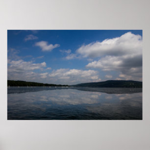 Poster Reflexão sobre o céu no lago de Keuka, Nova Iorque
