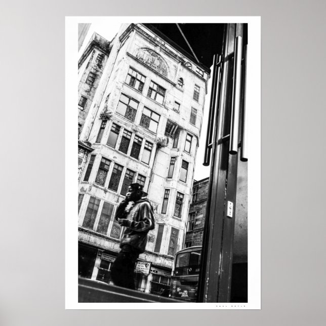 Poster Reflexo da cena da rua Glasgow (Frente)