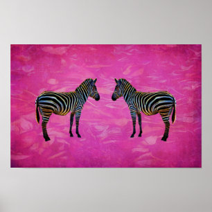 Poster Reflexo de Zebra Neon