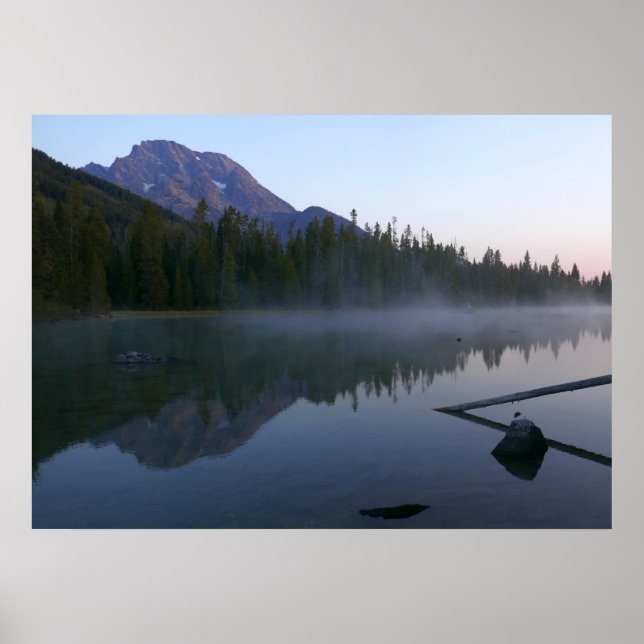 Poster Reflexo do nascer do sol no String Lake II (Frente)
