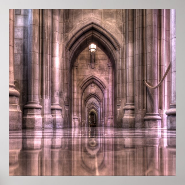 Pôster Reflexões da Catedral Nacional de Washington (Frente)