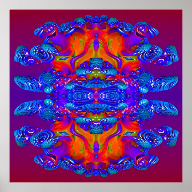 Pôster Reflexões de abstrato (Frente)