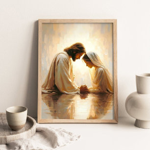 Poster Reflexões Divinas, Arte Cristã para Paredes, Jesus