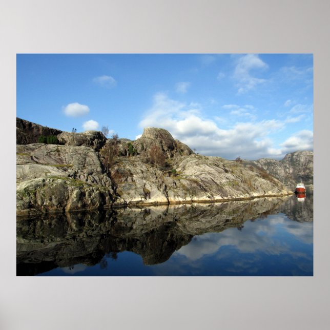 Pôster Reflexões do Fjord 1 (Frente)