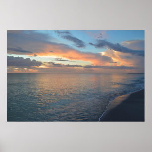 Poster Reflexões do por do sol na água