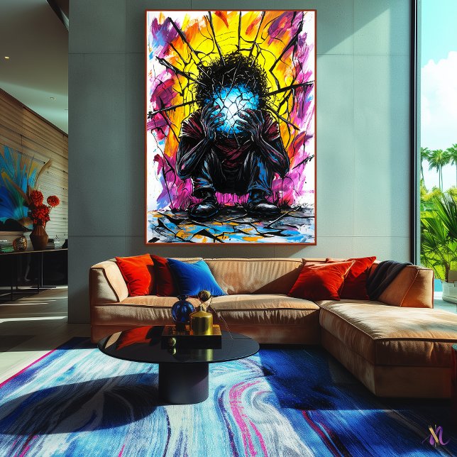 Poster Reflexões Estimuladas - Arte Expressionista Surrea (Criador carregado)