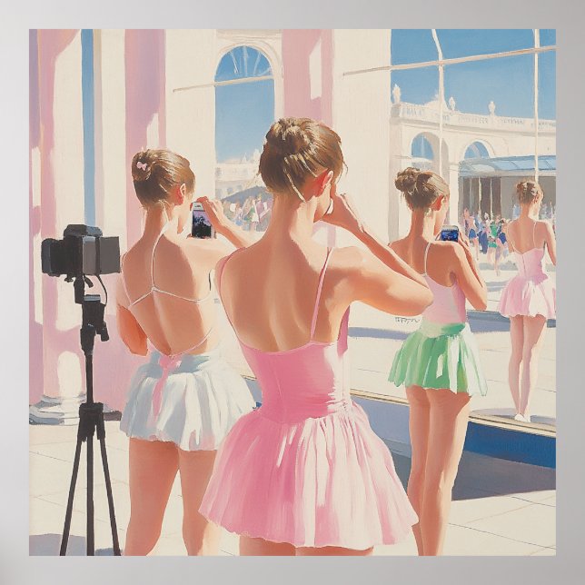 Poster Reflexões Graciosas: Arte Moderna do Balé (Frente)