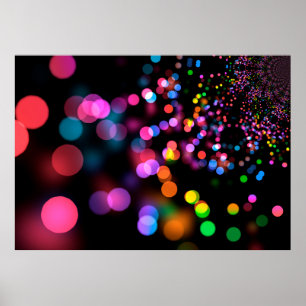 Poster Reflexões luminosas de fundo dos cabos