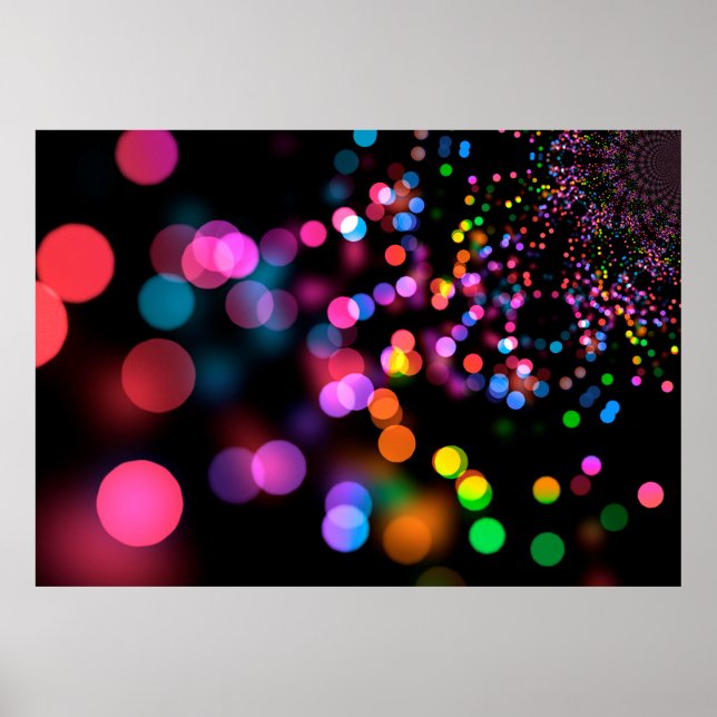 Poster Reflexões luminosas de fundo dos cabos (Frente)