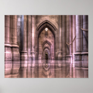 Pôster Reflexões nacionais da catedral de Washington