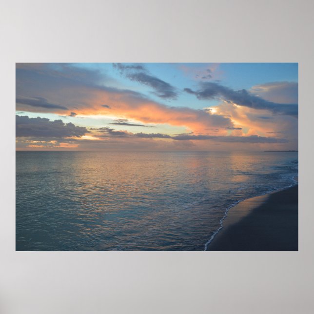 Poster Reflexões Sunset Na Água (Frente)