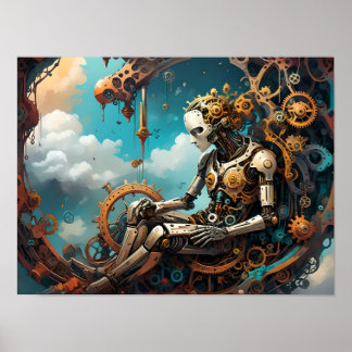 Poster Reflexões Tranquilas, Figura Humana Surreal