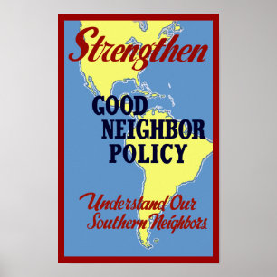 Poster Reforce a boa política vizinha