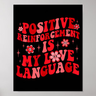 Poster Reforço Positivo É Meu Idioma do Amor Dia dos Namo