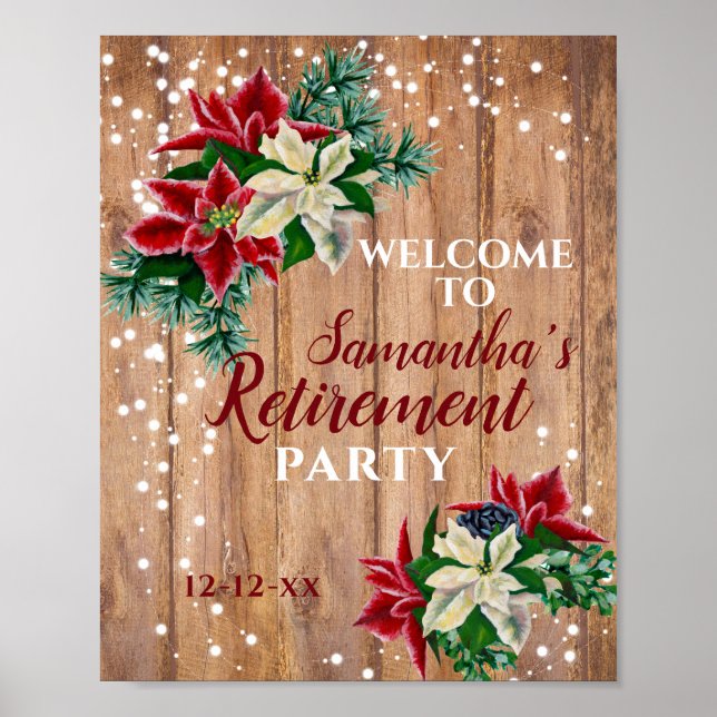 Poster Reforma Partido Floral Russo Poinsettia (Frente)