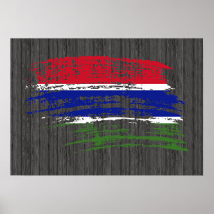 Poster Refrigere o design gambiano da bandeira