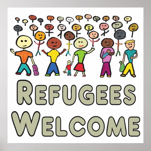 Poster Refugiados bem-vindos (Frente)