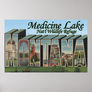 Pôster Refúgio nacional do lago medicine, Montana
