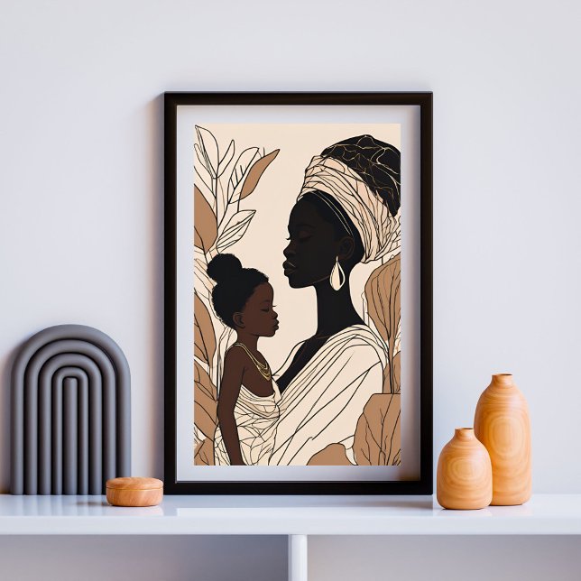 Poster Regal Bond – Mother and Daughter Line Art (Criador carregado)