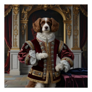 Pôster Regal Canine Renaissance Dog Retrait Digital Art