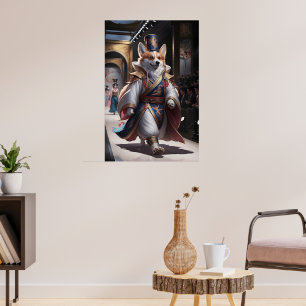 Poster Regal Corgi em Turim Real Tradicional na Moda
