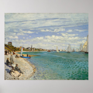 Poster Regata em Sainte-Adresse (1867) apresentada por Cl