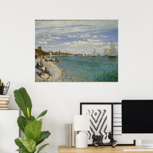 Poster Regata em Sainte-Adresse, 1867 Vista antiga do p