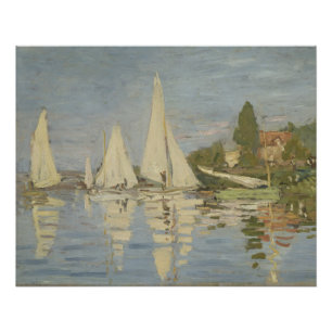 Pôster Regatas em Argenteuil, Pintura a Óleo, Claude Mone