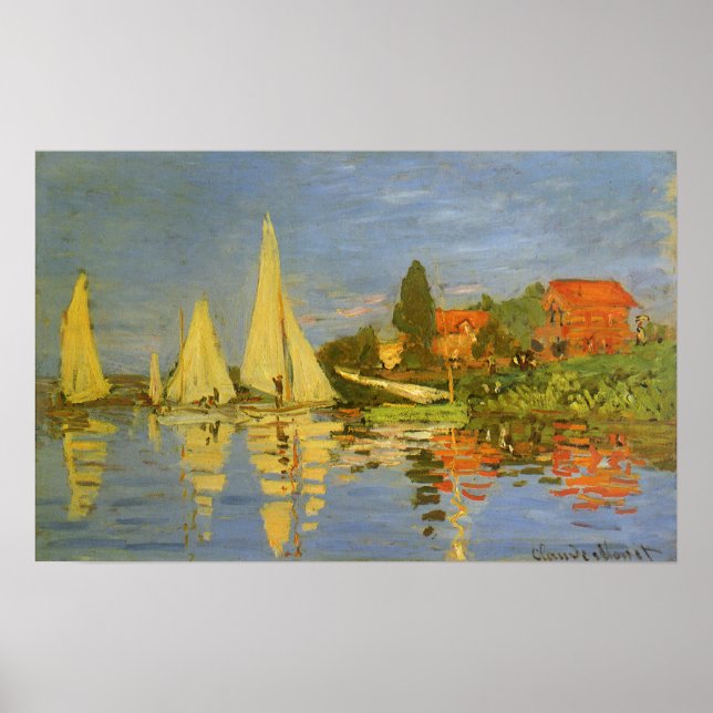 Poster Regatta na Argentina por Claude Monet (Frente)