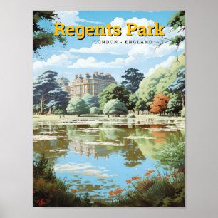 Poster Regent Park London - Viagens vintage de Arte na In