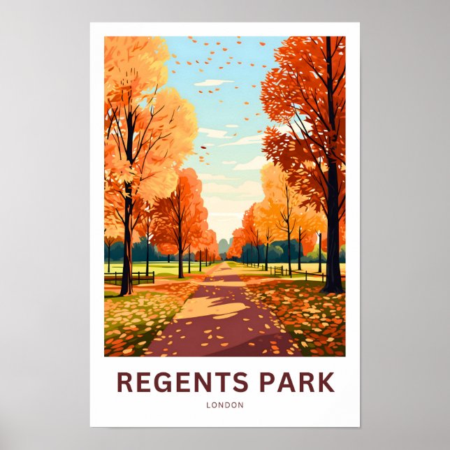 Poster Regent Park Viagem de Londres (Frente)