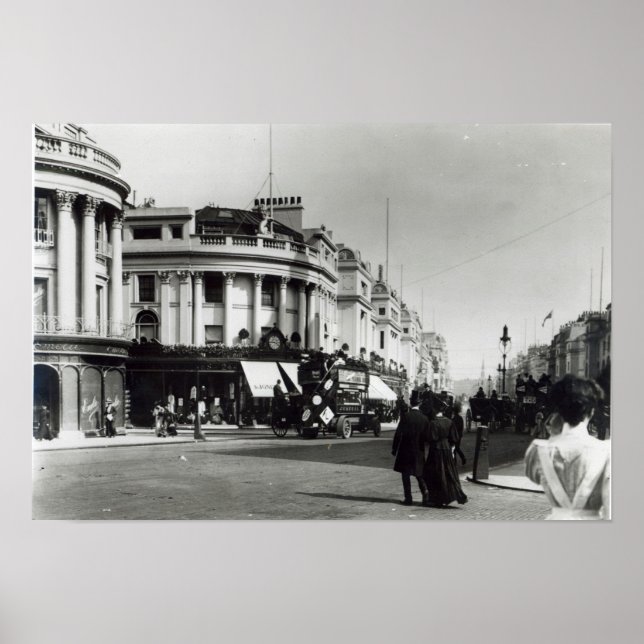 Pôster Regent Street, Londres, 1900 (Frente)