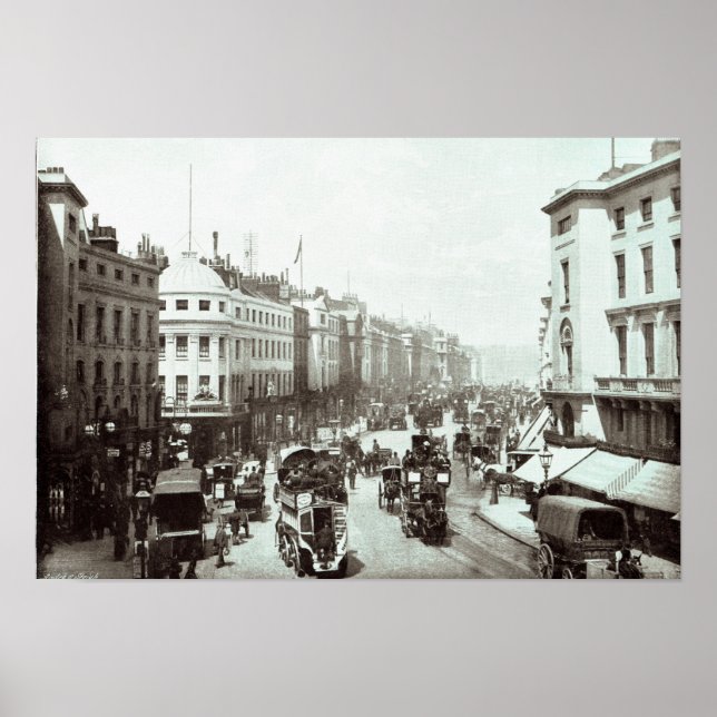 Pôster Regent Street, Londres c.1900 (Frente)