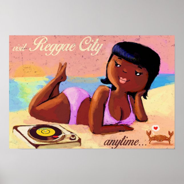 Poster Reggae City Gal na praia (Frente)