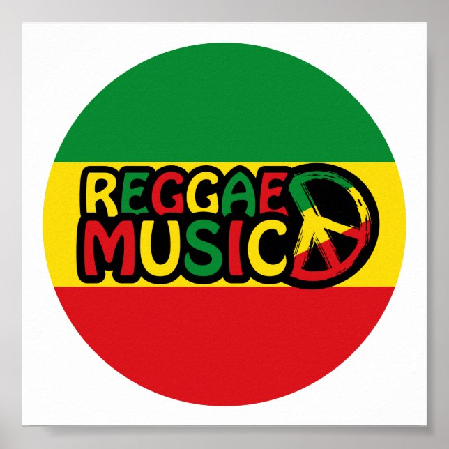 Poster Reggae design de Música com estilo e cor rastafari (Frente)