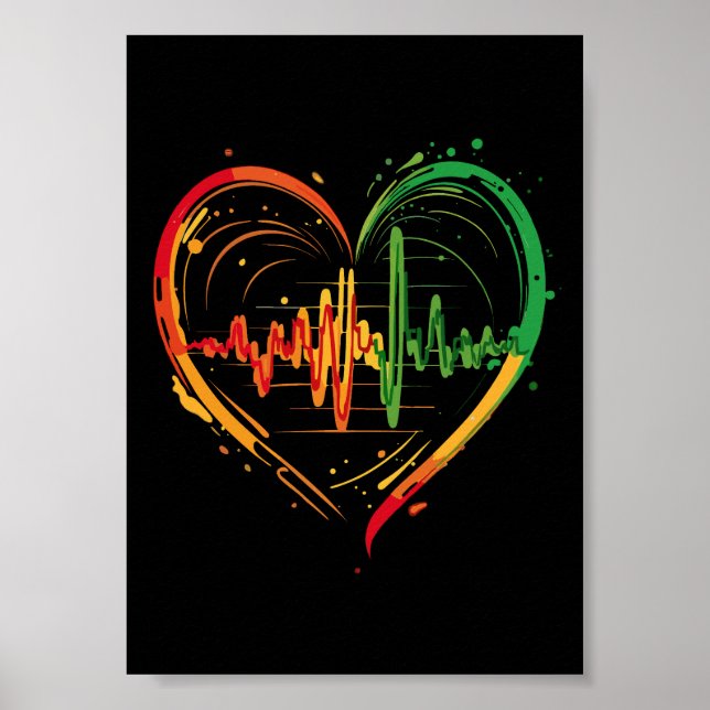 Poster Reggae Heart Beat (Frente)