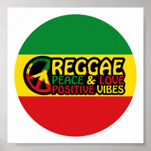 Poster Reggae Music com citações positivas