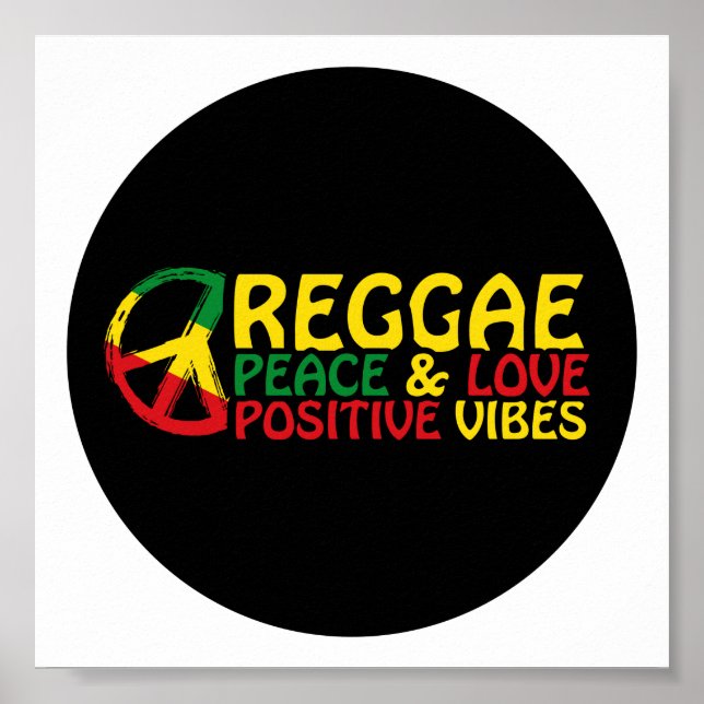 Poster Reggae Music com citações positivas (Frente)