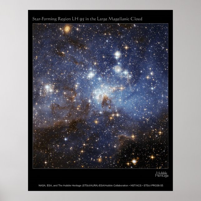 Poster Região de formação de estrelas LH 95 no grande mag (Frente)