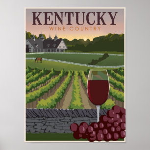 Poster Região vinícola de Kentucky