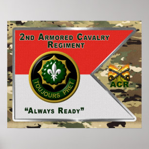 Poster Regimento de Cavalaria segundo "Sempre Pronto"