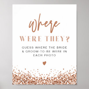 Poster REGINA Rose Gold Lantejoulas Onde Eles Estavam Sin