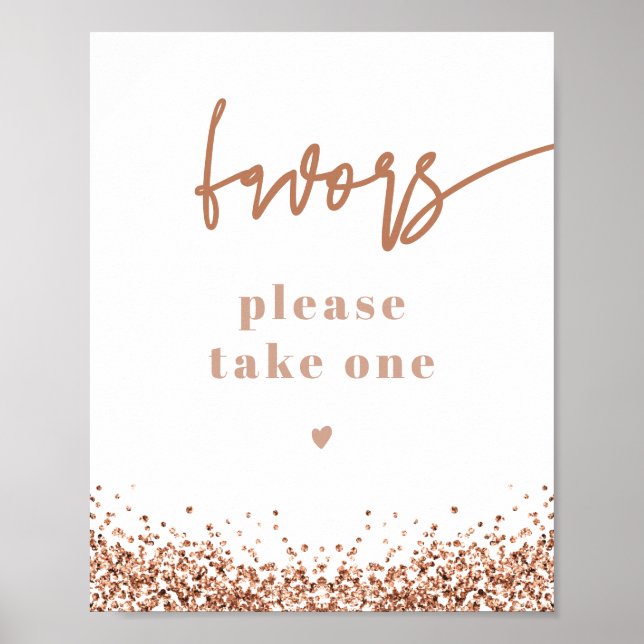 Poster REGINA Rose Gold Sequins Presentes para Festa de C (Frente)