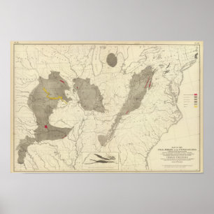 Pôster Regiões carboníferas dos E.U.