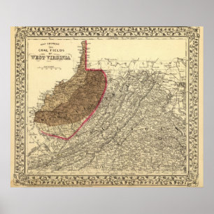 Poster Regiões carboníferas em West Virginia